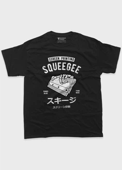 Чоловіча футболка MODNO з STREETWEAR принтом "SCREEN PRINTING" Premium Cotton M Чорний (TS002-100-1-016-BL-M)