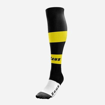 Детские гетры футбольные Zeus CALZA PARMA Z00514 34-39 Черный/Желтый/Белый (8051565102861)