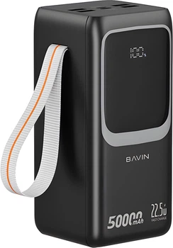 УМБ повербанк Bavin PC1032S 50000 mAh 22.5W Fast Charge/PD20W Black (Y-PC1032S BK)