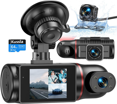 3-канальний відеореєстратор Kussla X30 1080P (P-202450)