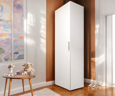 Пенал со штангой и полками Tobi Sho ST-0012 для детской комнаты, 600х2180х520 мм Белый