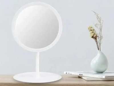 Настільне косметичне дзеркало для макіяжу з LED підсвічуванням Makeup Mirror LY-1248 на акумуляторі 700mAh Біле