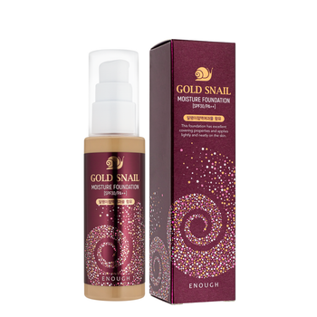 Тональная основа Enough Gold Snail SPF 30 увлажняющая с муцином улитки 100 мл, № 21 Бежевый