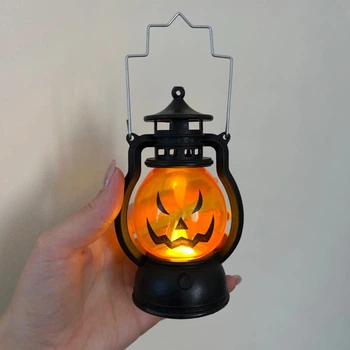Электрический фонарь на Halloween 12х5,5 см 19134-018 оранжевый