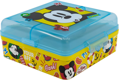 Ланч-бокс квадратний на 3 відділення Stor Mickey Mouse (74393)
