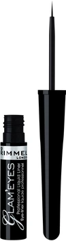 Жидкая подводка для глаз Rimmel Glam Eyes 001 - Black Glamour (3.5 мл) (236168-925843-2)