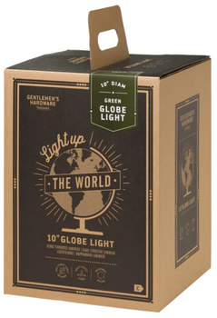 Глобус Gentlemen's Hardware Globe Light з підсвіткою Зелений 25 см (0840214808586)