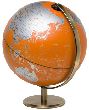 Globus Gentlemen's Hardware Globe Light z podświetleniem Pomarańczowy 25 cm (0840214808555)