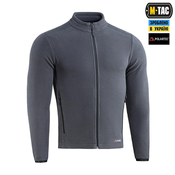 Тактична флісова кофта M-Tac Nord Fleece Polartec, розмір S, колір Dark Grey