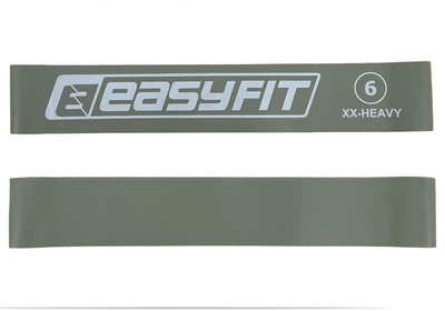 Резинка для фитнеса и йоги EasyFit 25 кг YL-EF-6 серая (резиновая петля, латексная лента сопротивления, кольцо на ноги)