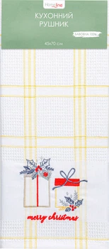 Полотенце вафельное Home Line кухонное 45x70 см вышивка Подарки (180066 HL)