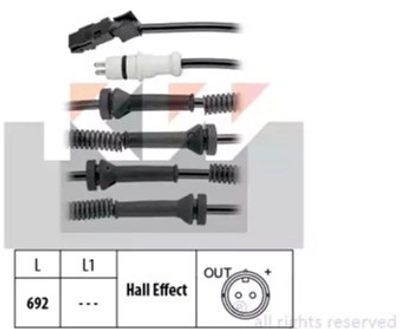 Датчик ABS KW (аналог EPS 1.960.149/Facet 21.0149) (460149)