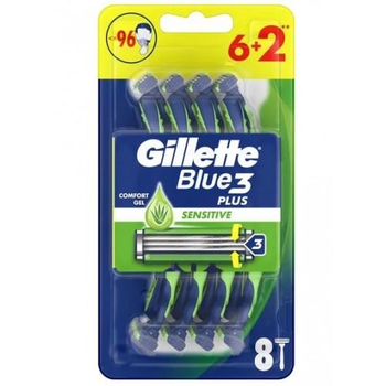 Набір одноразових верстатів для гоління Gillette Blue 3 Sensetive, 8 шт. (126744)