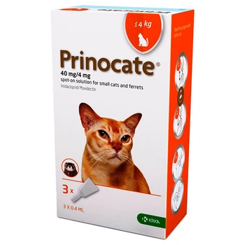 Краплі Prinocate від бліх і кліщів для гризунів і котів, до 4 кг(1піпетка)