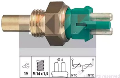 Датчик температуры охлаждающей жидкости / масла / топлива KW (аналог EPS 1.830.140/Facet 7.3140) (530140)