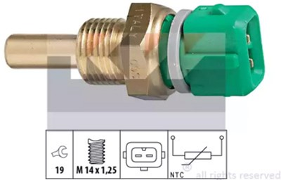 Датчик температуры охлаждающей жидкости / масла / топлива KW (аналог EPS 1.830.204/Facet 7.3204) (530204)