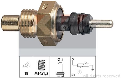 Датчик температури охолоджуючої рідини / оливи / палива KW (аналог EPS 1.830.214/Facet 7.3214) (530214)