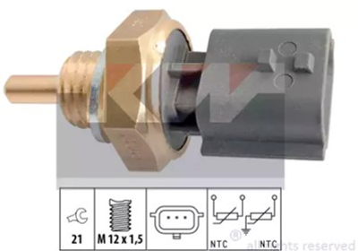 Датчик температуры охлаждающей жидкости / масла / топлива KW (аналог EPS 1.830.365/Facet 7.3365) (530365)