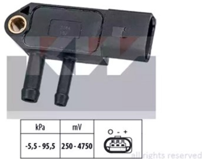 Датчик давления выхлопных газов KW (аналог EPS 1.993.264/Facet 10.3264) (493264)