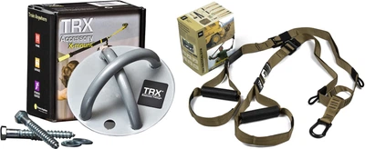 Набір Кріплення EasyFit X-mount для петель ТРХ (TRX) на стелю або стіну EF-2368 Сіре (56001446) + Петлі EasyFit Tactical (T4) тактичної PRO-серії Limited Version EF-2363 (56000411)