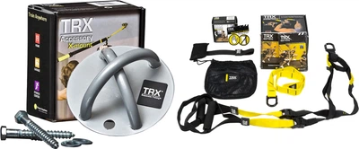 Набор Крепление EasyFit X-mount для петель ТРХ (TRX) на потолок или стену EF-2368 Серое (56001446) + Петли TRX EasyFit Pro Pack-2 Limited Version EF-2356 (56000602)