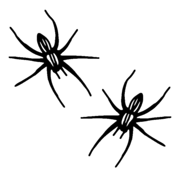 Наклейка на Авто / Мото / Витрину на Стекло Кузов " Хэллоуин - Halloween - Пауки 5 - Spiders " черный цвет