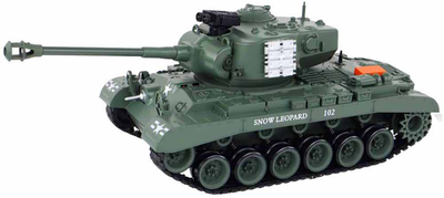 Czołg zdalnie sterowany Leantoys Leopard RC Tank Remote Controlled Cannon 1:18 Szary (5905679078075)