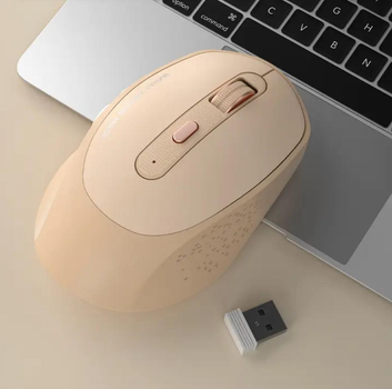 Беспроводная компьютерная мышь с 2.4G / Bluetooth 5.1 / Bluetooth 4.0 и 1600 DPI, бесшумная, бежевая (92170912)
