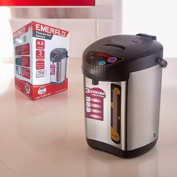 Термопот, электрический чайник, термос с ручным насосом на 5.8 л EMERALD Thermo Pot D-858