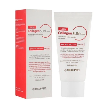 Солнцезащитный крем с коллагеном и пробиотиками Medi-Peel Red Lacto Collagen Sun Cream 50мл