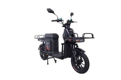 Электроскутер Грузовой с двумя большими багажниками Crosser MAX (800W, 72V,20Ah) Черный