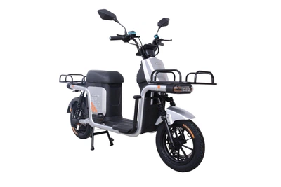 Электроскутер Грузовой с двумя большими багажниками Crosser MAX (800W, 72V,20Ah) Серый
