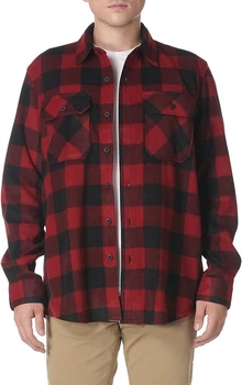 Флисова сорочка Wrangler Authentics Heavyweight Fleece Shirt Color: Red Buffalo Plaid S