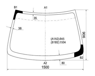 Скло лобове XYG для KIA CLARUS I 96-01 4405AGNBL