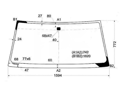 Скло лобове XYG для LEXUS LX 470 98-08, TOYOTA LAND CRUISER 98-08 (J10) 8306AGNGNV