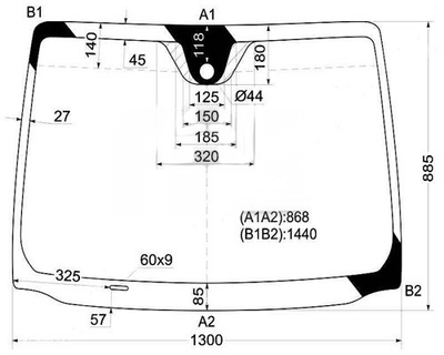 Скло лобове Securit для NISSAN NOTE 06-09 6041AGSMV1B