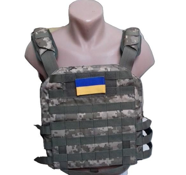 Плитоноска Plate Carrier для бронепластин 25 Х 30 український піксель (00001084)