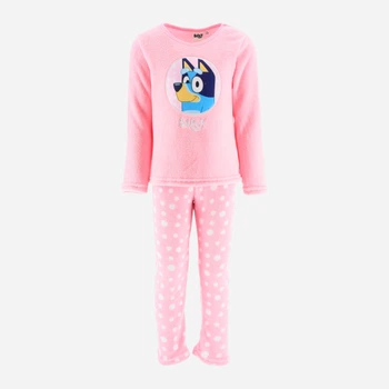 Дитяча тепла флісова піжама для дівчинки Disney Bluey XH20061.B 98 см Рожева (3609087330849)