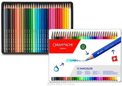 Zestaw akwarelowych ołówków Caran d'Ache Fancolor 30 szt (7630002307024)