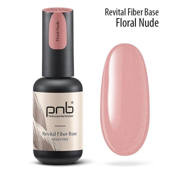 Відновлююча база з нейлоновими волокнами PNB Revital Fiber Base HEMA FREE Floral Nude 8 мл