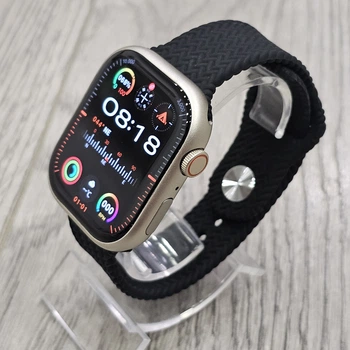 Смарт-часы Smart Watch HK 10 Pro Plus , AMOLED 45 mm, 2 ремешка ,2024г, укр меню Gold-Black