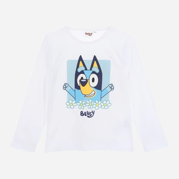 Дитячий лонгслів для дівчинки Disney Bluey XH1470.REC 116 см Білий (3609087466999)