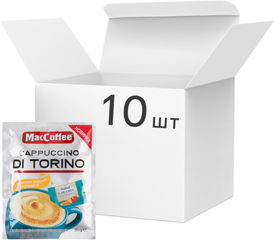 Упаковка кофейного напитка MacCoffee Cappuccino Di Torino 25 г х 10 стиков (8887290146630)