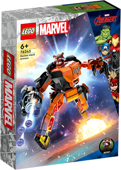 Zestaw klocków LEGO Super Heroes Rocketa Mech Armour 98 elementów 4 szt (76243)