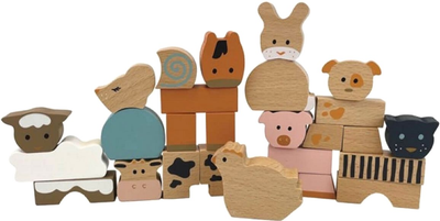 Klocki drewniane Egmont Toys Animal Blocks Farm Animals (5420023041609)