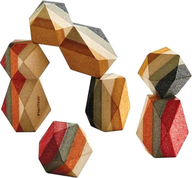 Конструктор дерев'яний PlanToys Wooden Toys Geo Stacking Rock (8854740055118)