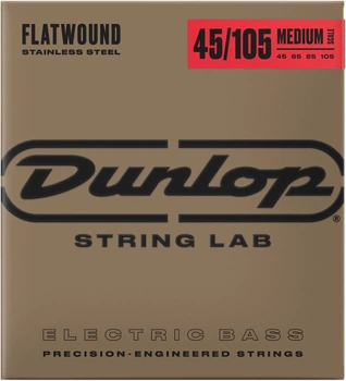 Струны для бас-гитар Dunlop DBFS45105M Flatwound Stainless Steel Medium Scale (R126927)