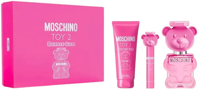 Zestaw dla kobiet Moschino Toy 2 Bubble Gum Woda toaletowa 100 ml + Balsam do ciała 100 ml + Miniaturka Woda toaletowa 10 ml (8011003889457)