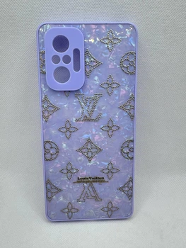 Чехол Fashion Marble для Xiaomi Redmi Note 10 Pro Louis Vuitton Фиолетовый