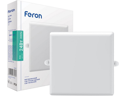 Світильник вбудований Feron AL706 24W 2040Lm 4000K білий (2000400977962)